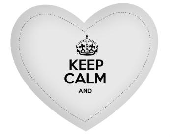 Polštář Srdce Keep calm