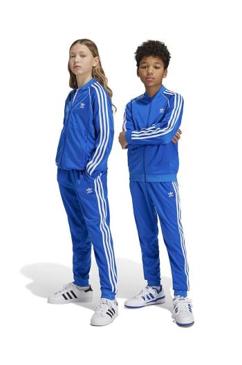 Dětské tepláky adidas Originals SST TRACK PANTS modrá barva, s aplikací, IY4007