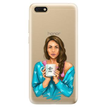 Odolné silikonové pouzdro iSaprio - Coffe Now - Brunette - Huawei Honor 7S