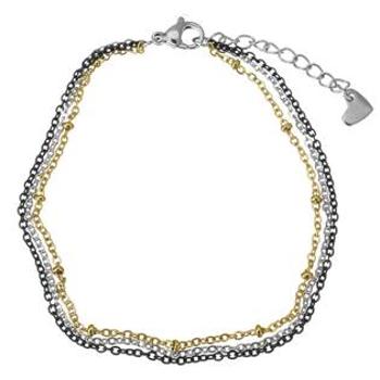 Šperky4U Trojitý dámský ocelový náramek - OPA1618