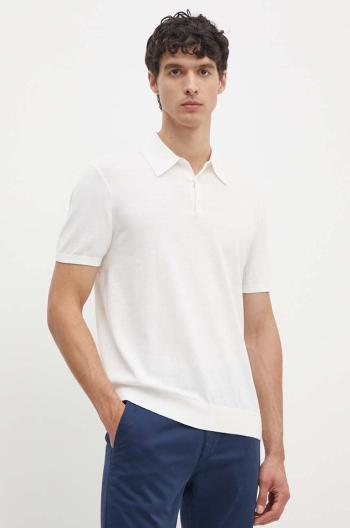 Bavlněné polo tričko Armani Exchange bílá barva, 8NZF5D ZM3JZ