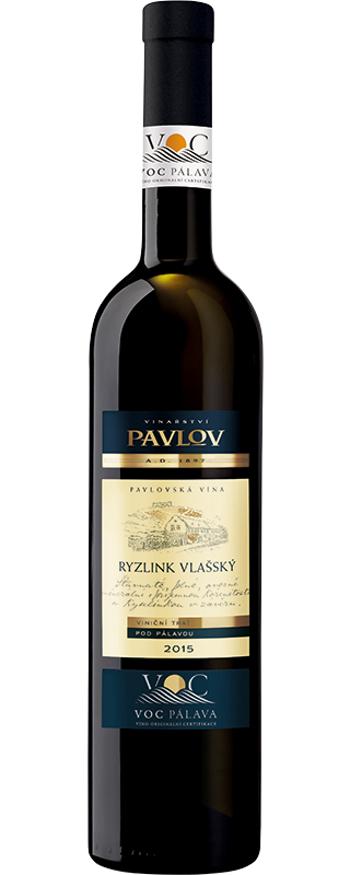 Vinařství Pavlov Ryzlink vlašský 2015 VOC Pálava 0.75l