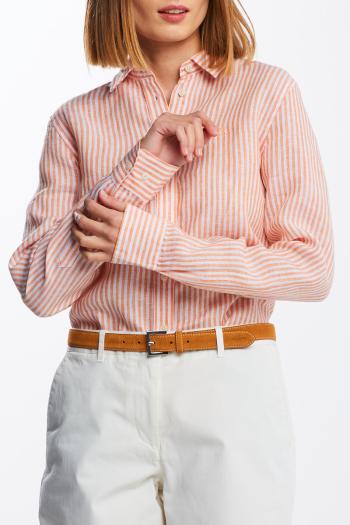 KOŠILE GANT LINEN CHAMBRAY STRIPE SHIRT oranžová 42