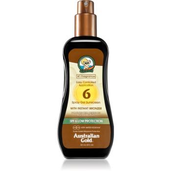 Australian Gold Spray Gel Sunscreen With Instant Bronzer ochranný sprej na opalování s bronzerem SPF 6 237 ml