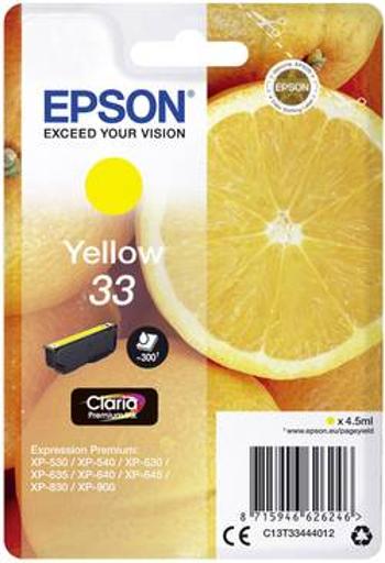 Epson Ink T3344, 33 originál žlutá C13T33444012