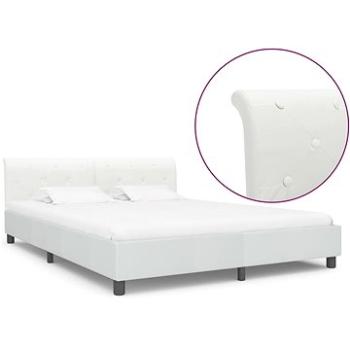 Rám postele bílý umělá kůže 180x200 cm (284875)