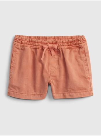 Oranžové holčičí dětské kraťasy pull-on shorts