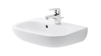 DURAVIT D-Code Umývátko 450x340 mm, s přepadem, s otvorem pro baterii, bílá 07054500002