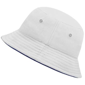 Myrtle Beach Dětský klobouček MB013 - Bílá / tmavě modrá | 54 cm