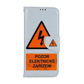 TopQ Pouzdro Samsung A34 knížkové Pozor elektrické zařízení 94091 (94091)