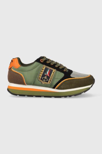 Sneakers boty Aeronautica Militare zelená barva
