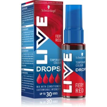 Schwarzkopf LIVE Drops smývatelný barevný stín odstín Fiery Red 30 ml