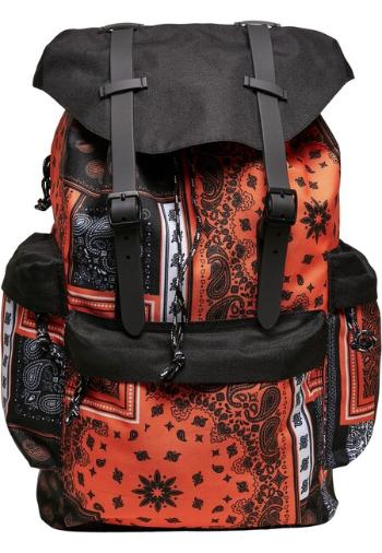 Urban Classics Bandana Patchwork Print Backpack black/orange - UNI