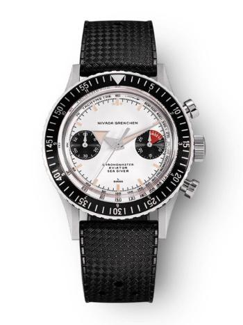 Nivada Grenchen Chronomaster Panda Manual - Rubber tropic