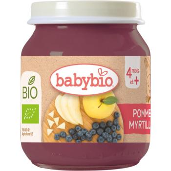 Babybio BIO jablko a borůvky ovocný příkrm 130 g