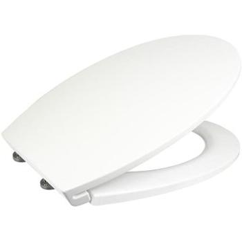 Mereo Samozavírací WC sedátko slim, duroplast, bílé, s odnímatelnými panty CLICK (CSS114S)
