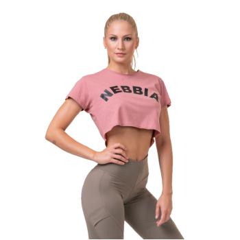 Dámský volný crop top Nebbia Fit a Sporty 583  Old Rose  M