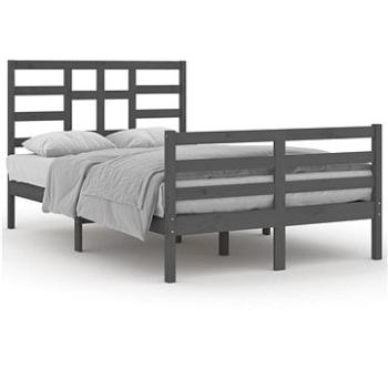 Rám postele šedý masivní dřevo 120 × 200 cm, 3105857 (3105857)