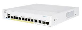 Cisco switch CBS350-8FP-2G-EU (8xGbE, 2xGbE/SFP combo, 8xPoE+, 120W, fanless)