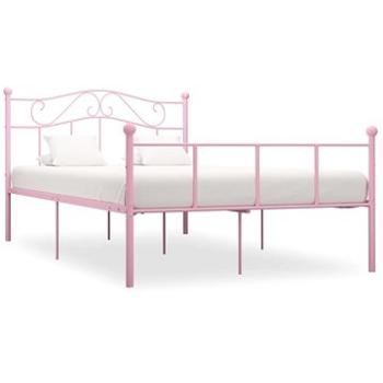 Rám postele růžový kov 140x200 cm (284540)