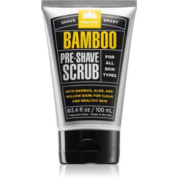 Pacific Shaving Bamboo Pre-Shave Scrub pleťový peeling před holením pro muže 100 ml