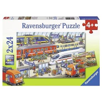 Ravensburger 091911 Vlakové nádraží 2x24 dílků  (4005556091911)