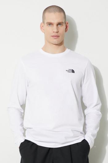 Tričko s dlouhým rukávem The North Face M L/S Simple Dome Tee bílá barva, NF0A87QNFN41