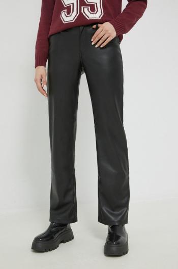 Kalhoty Hollister Co. dámské, černá barva, jednoduché, high waist