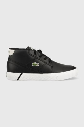 Kožené sneakers boty Lacoste Gripshot Chukka , černá barva