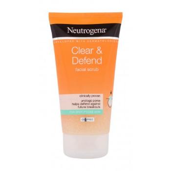 Neutrogena Clear & Defend Facial Scrub 150 ml peeling pro ženy na všechny typy pleti; na problematickou pleť s akné