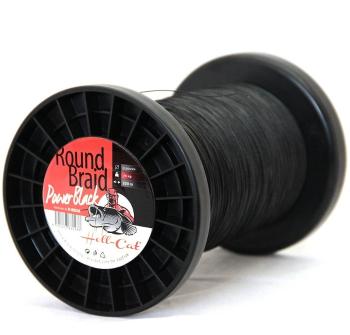 Hell-cat splétaná šňůra round braid power black 1000 m-průměr 0,50 mm / nosnost 57,5 kg