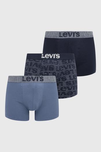 Boxerky Levi's 3-pack pánské, tmavomodrá barva