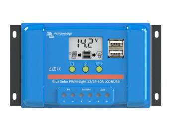 Solární regulátor PWM Victron Energy 10A  LCD a USB 12V/24V