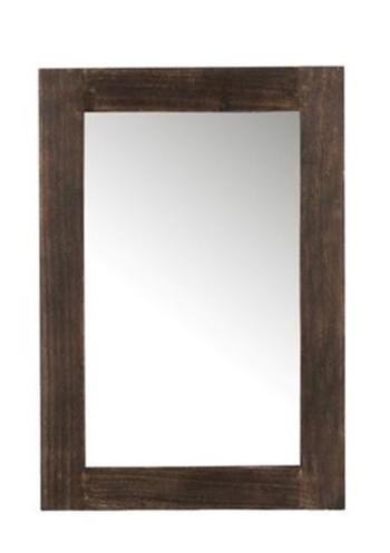 Nástěnné zrcadlo v tmavě hnědém dřevěném rámu Fleuretta - 80*55*2 cm 1579