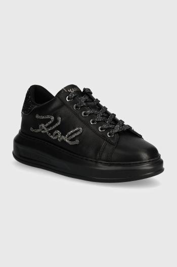 Kožené sneakers boty Karl Lagerfeld KAPRI černá barva, KL62510G