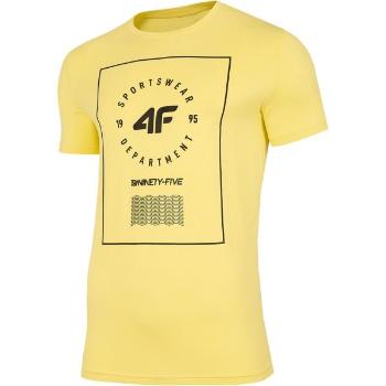 4F MEN'S T-SHIRT Pánské tričko, žlutá, velikost L