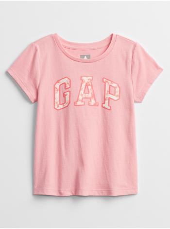 Růžové holčičí dětské tričko GAP Logo t-shirt