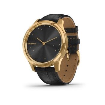 Garmin vívomove3 Luxe, 24K Gold/BlackLeather Band 010-02241-22