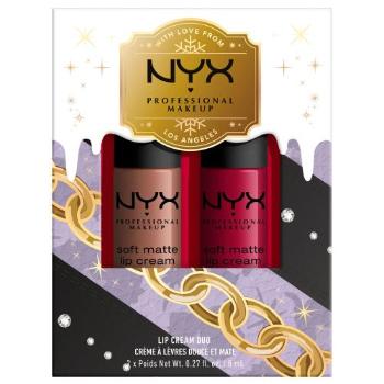 NYX Professional Makeup Mrs. Claus Lip Cream Duo dárková kazeta dárková sada 01