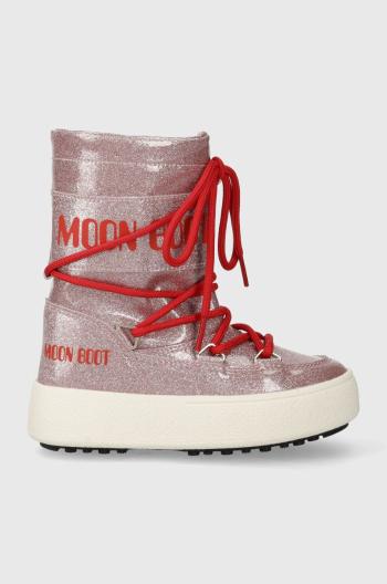 Dětské sněhule Moon Boot 34301000 MB JTRACK TUBE GLITTER růžová barva