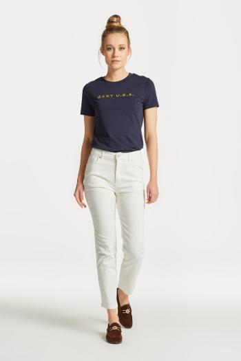 DŽÍNY GANT WHITE CROPPED SLIM JEANS bílá 33