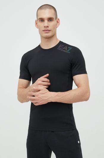 Tričko EA7 Emporio Armani Training černá barva, s potiskem