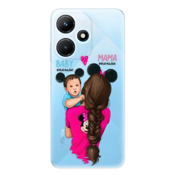 Odolné silikonové pouzdro iSaprio - Mama Mouse Brunette and Boy - Infinix Hot 30i