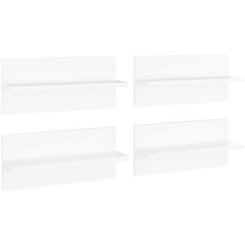Shumee Nástěnné 4 ks bílé 40×11,5×18 cm dřevotříska, 807298 (807298)