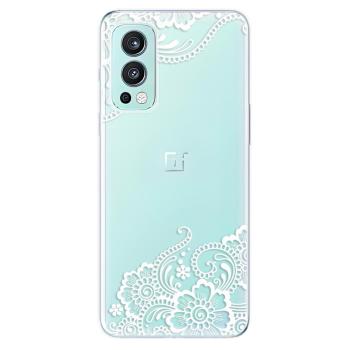 Odolné silikonové pouzdro iSaprio - White Lace 02 - OnePlus Nord 2 5G