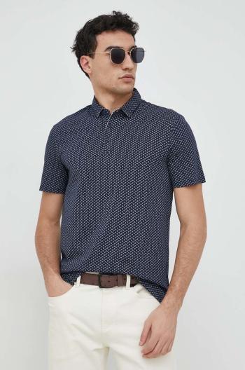 Bavlněné polo tričko Armani Exchange tmavomodrá barva