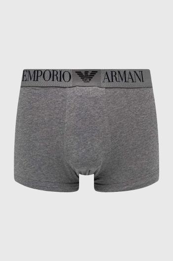 Boxerky Emporio Armani Underwear pánské, šedá barva
