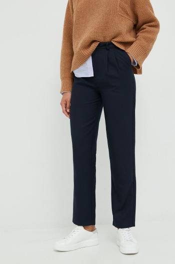 Kalhoty Pepe Jeans dámské, tmavomodrá barva, jednoduché, high waist