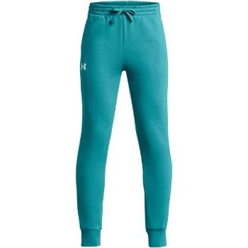 Under Armour RIVAL FLEECE JOGGERS Chlapecké tepláky, tyrkysová, velikost