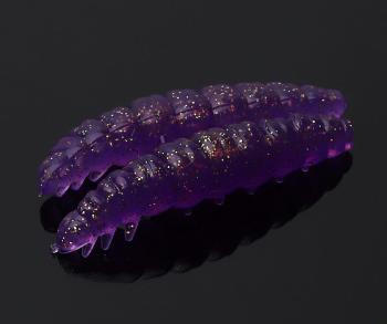 Libra Lures Larva Purple with glitter